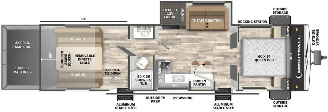 View 2026 Forest River Nightfall 29N complete specs and manufacturer brochures