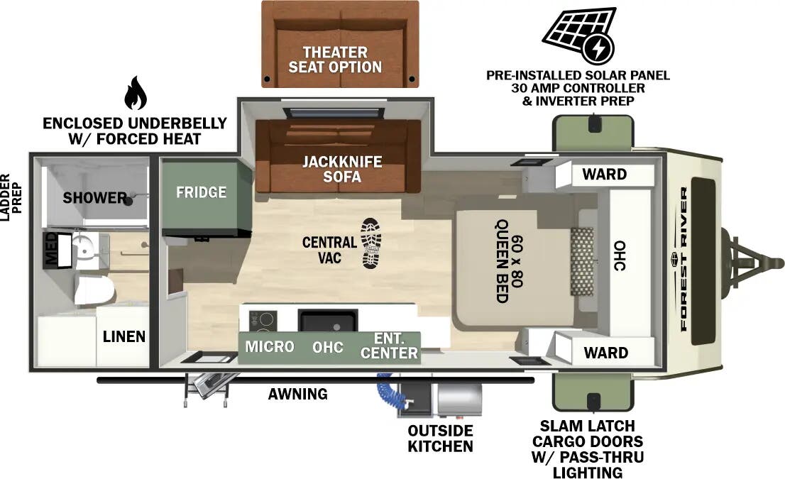 View 2026 Forest River No Boundaries NB19.4 complete specs and manufacturer brochures