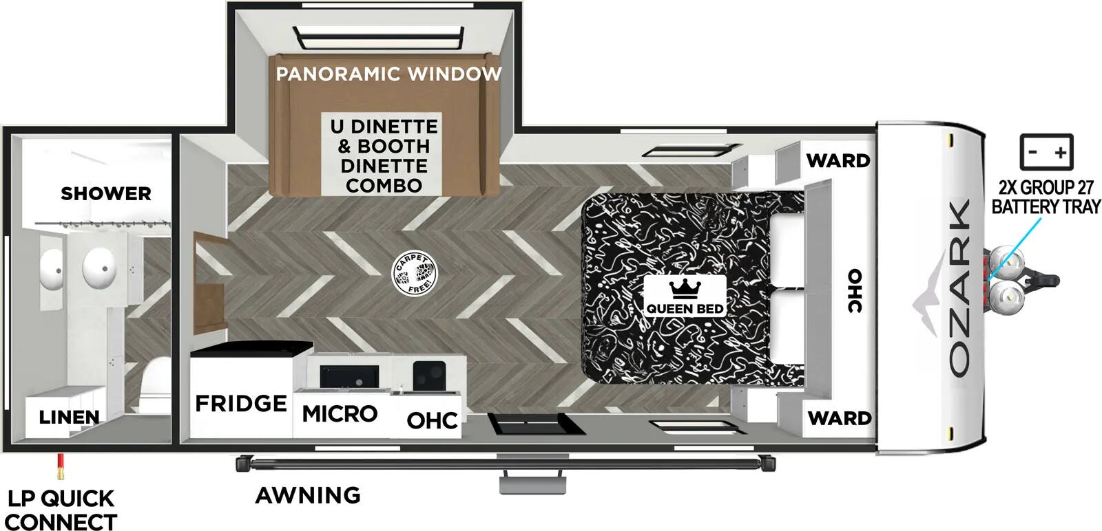 View 2026 Forest River Ozark 1670RB Ascent complete specs and manufacturer brochures