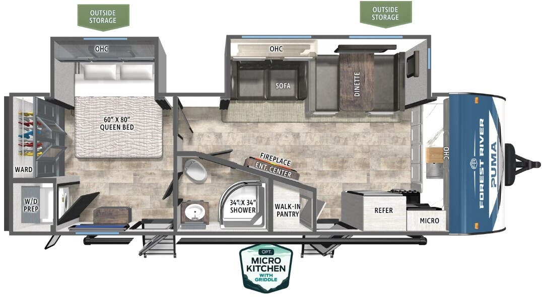 View 2026 Forest River Puma 26FKDS complete specs and manufacturer brochures