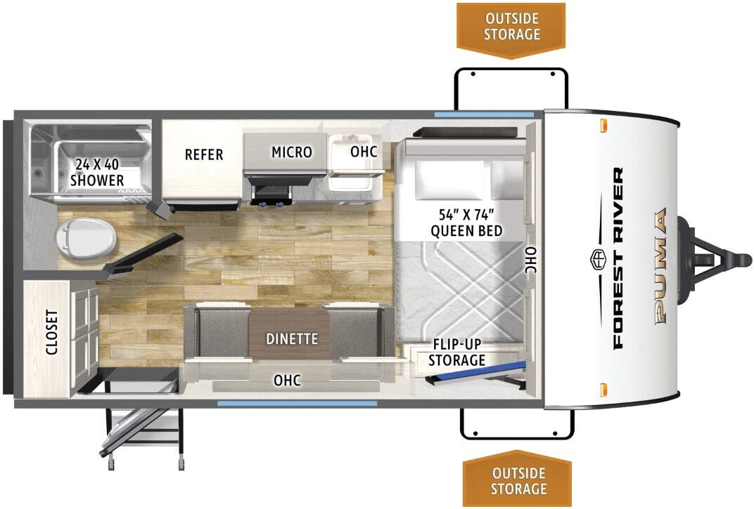 View 2026 Forest River Puma Camping Edition 12FBCE complete specs and manufacturer brochures