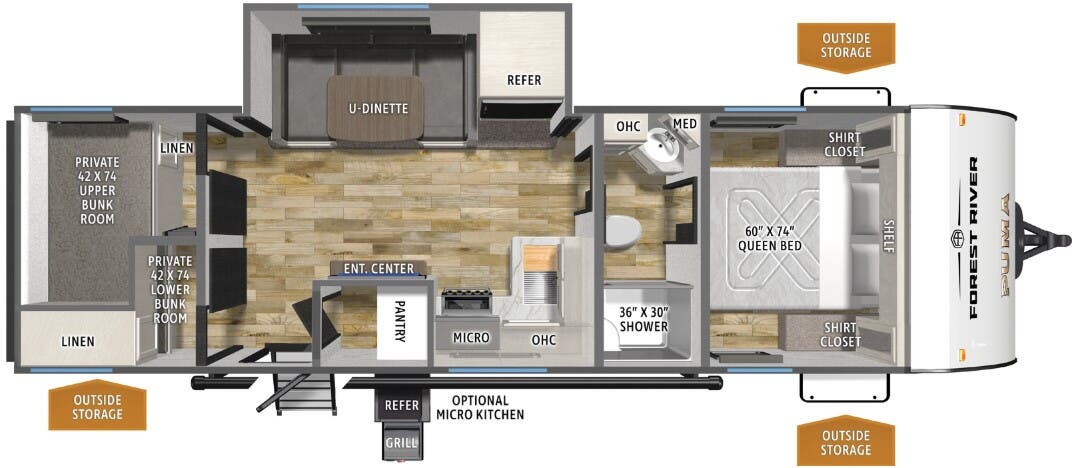 View 2026 Forest River Puma Camping Edition 263BHCE complete specs and manufacturer brochures