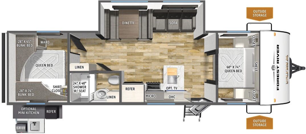 View 2026 Forest River Puma Camping Edition 303BHCE complete specs and manufacturer brochures