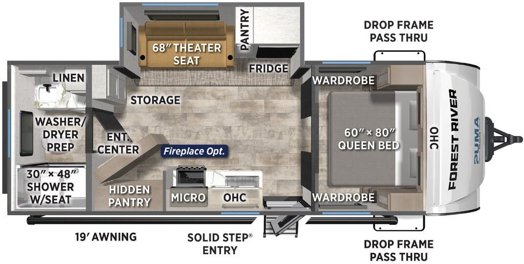 View 2026 Forest River Puma Tracks 2420RBS complete specs and manufacturer brochures