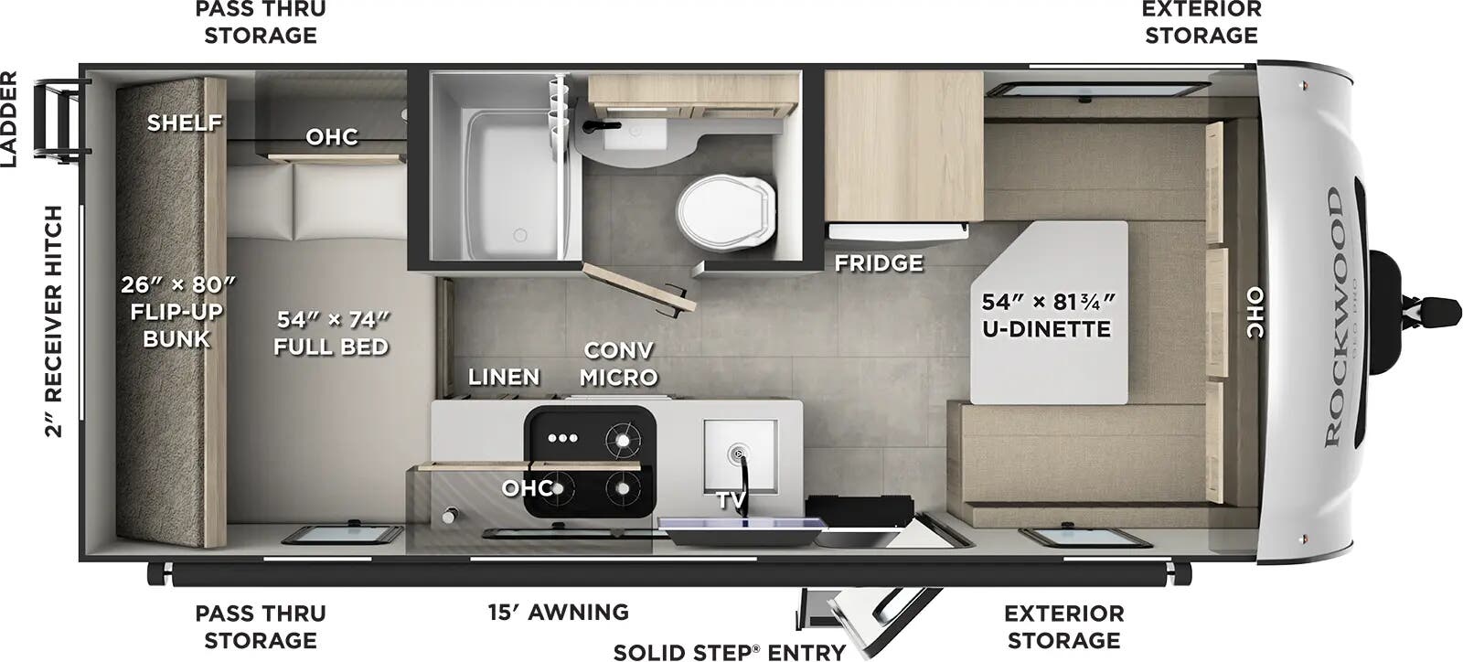 View 2026 Forest River Rockwood Geo Pro G19DBH complete specs and manufacturer brochures