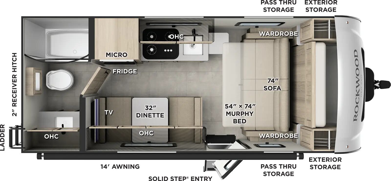 View 2026 Forest River Rockwood Geo Pro G19FD complete specs and manufacturer brochures