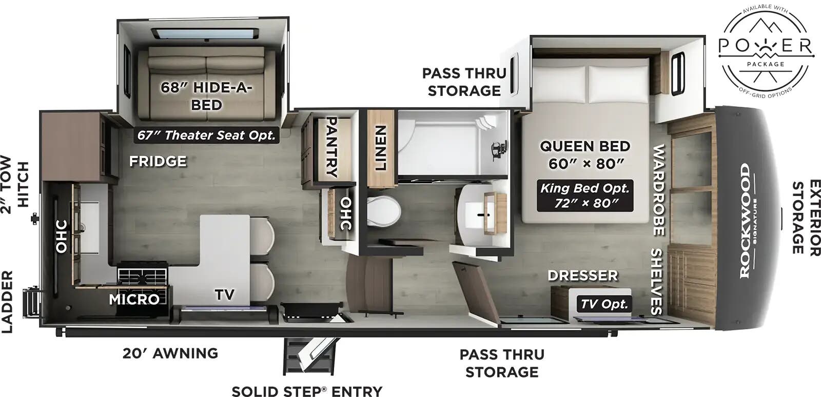 View 2026 Forest River Rockwood Signature R281RK complete specs and manufacturer brochures