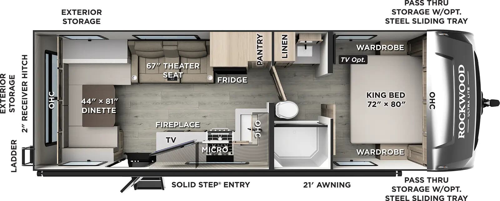 View 2026 Forest River Rockwood Ultra Lite 302RDT complete specs and manufacturer brochures