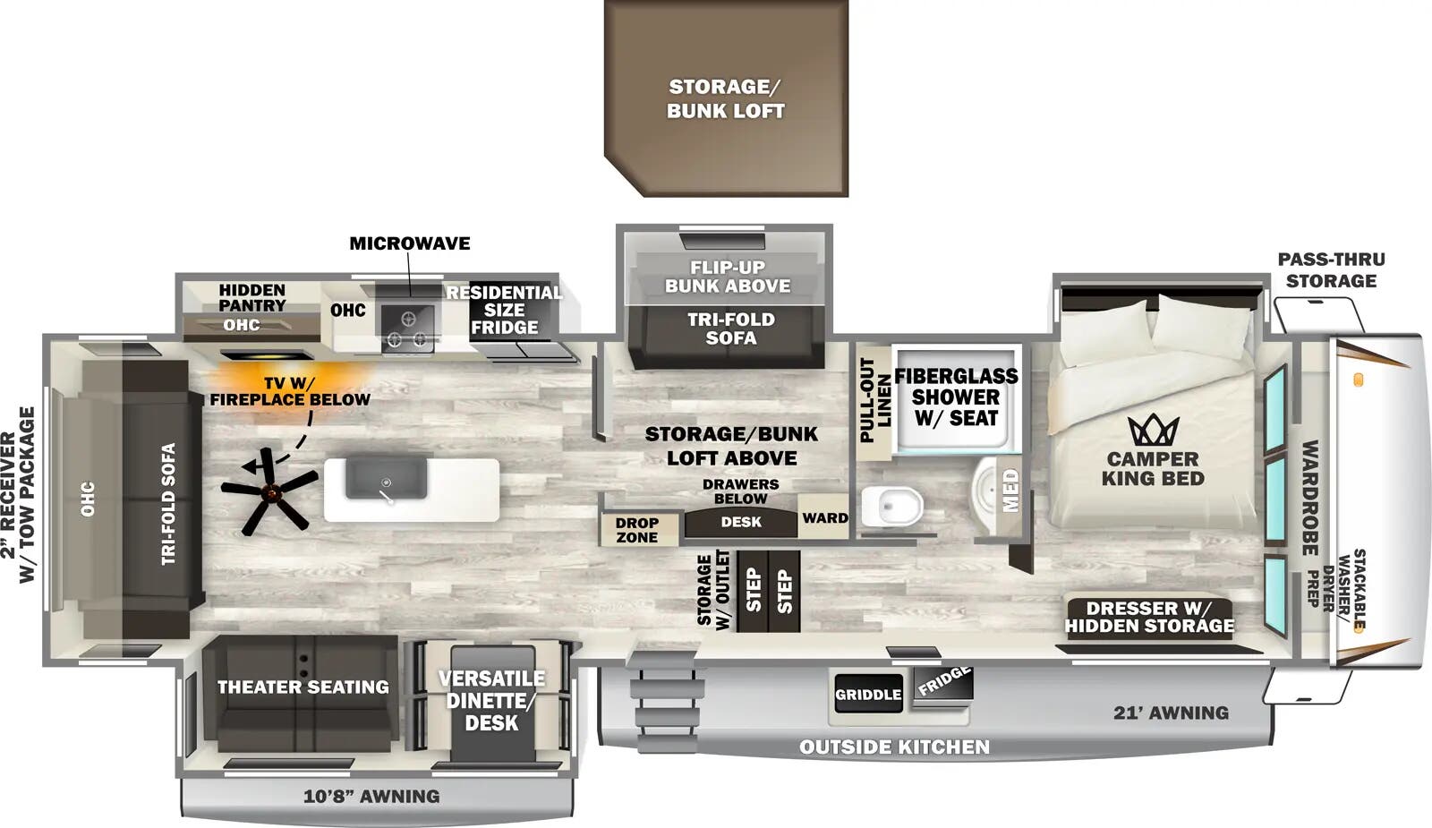 View 2026 Forest River Sabre 36FLX complete specs and manufacturer brochures