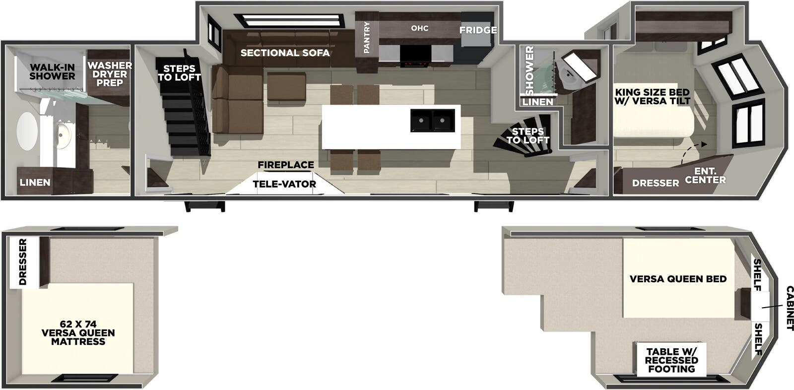 View 2026 Forest River Salem Grand Villa 42ZEN complete specs and manufacturer brochures