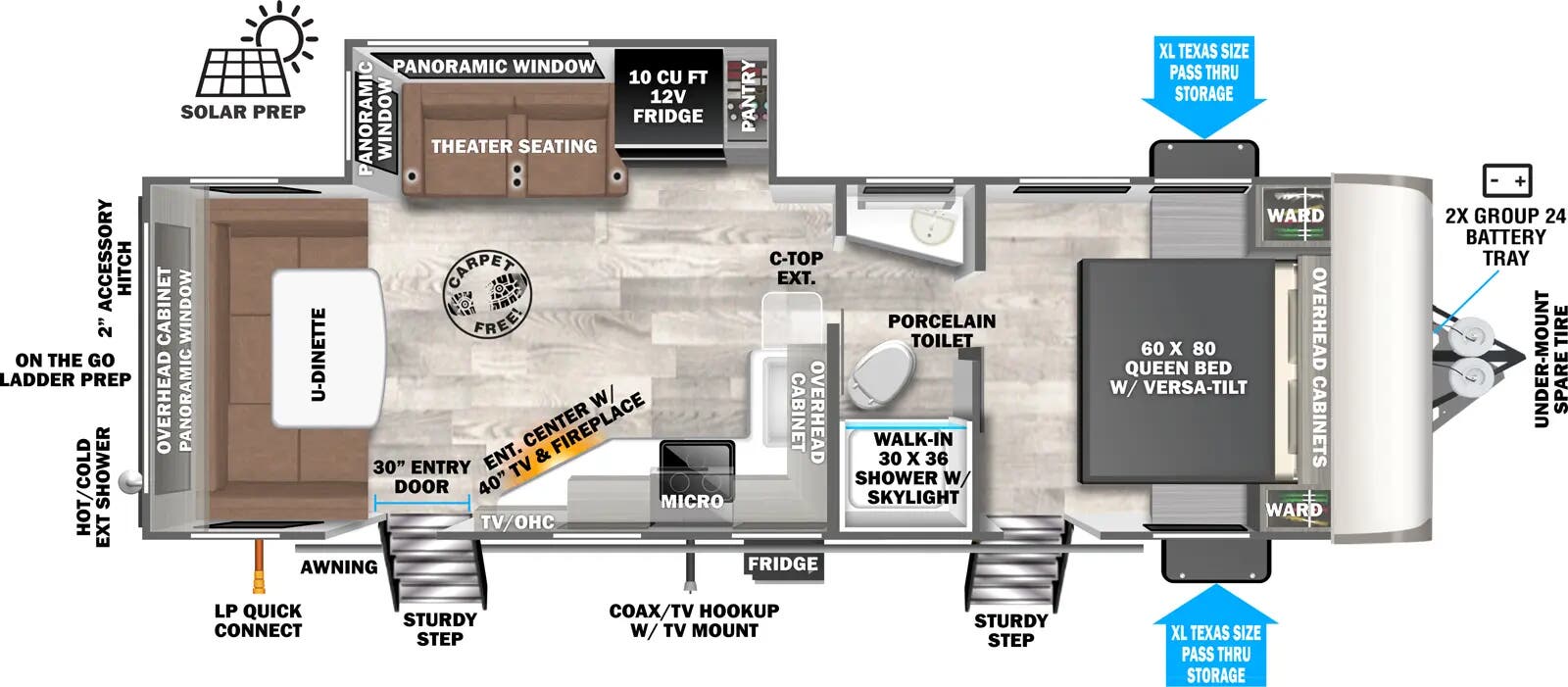 View 2026 Forest River Salem Hemisphere 24RDHL complete specs and manufacturer brochures