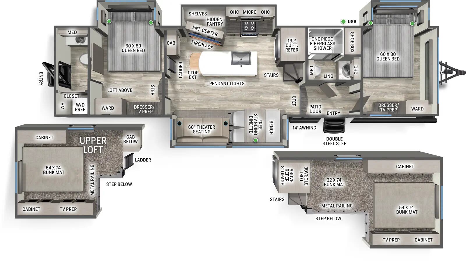 View 2026 Forest River Sandpiper Destination 41DUPLEX complete specs and manufacturer brochures