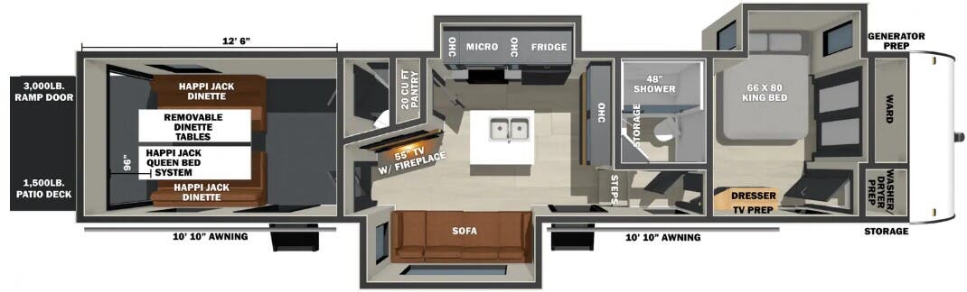 View 2026 Forest River Sandstorm 3513GX complete specs and manufacturer brochures