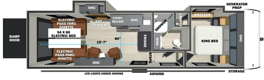 View 2026 Forest River Shockwave 2800 complete specs and manufacturer brochures