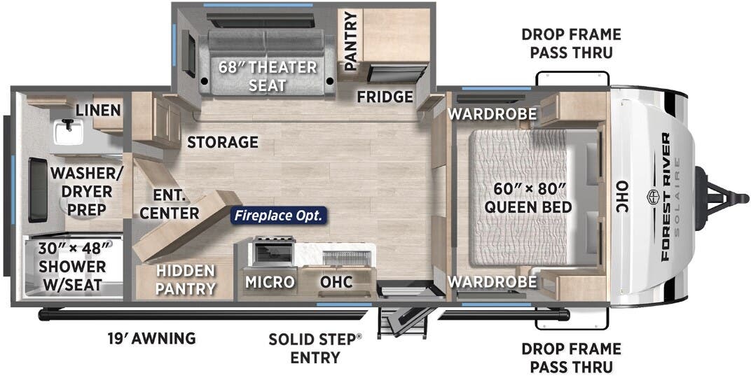 View 2026 Forest River Solaire 2420RBS complete specs and manufacturer brochures