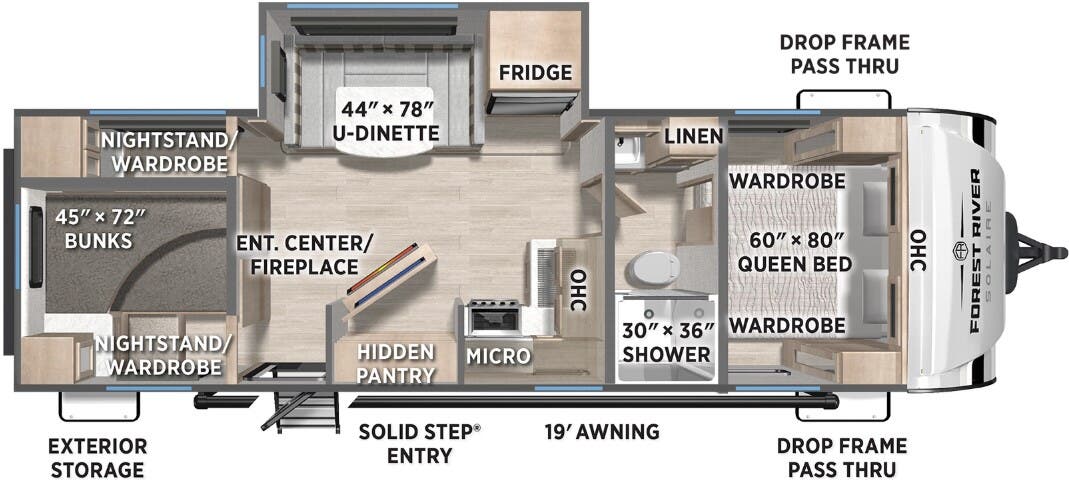 View 2026 Forest River Solaire 2750BHS complete specs and manufacturer brochures
