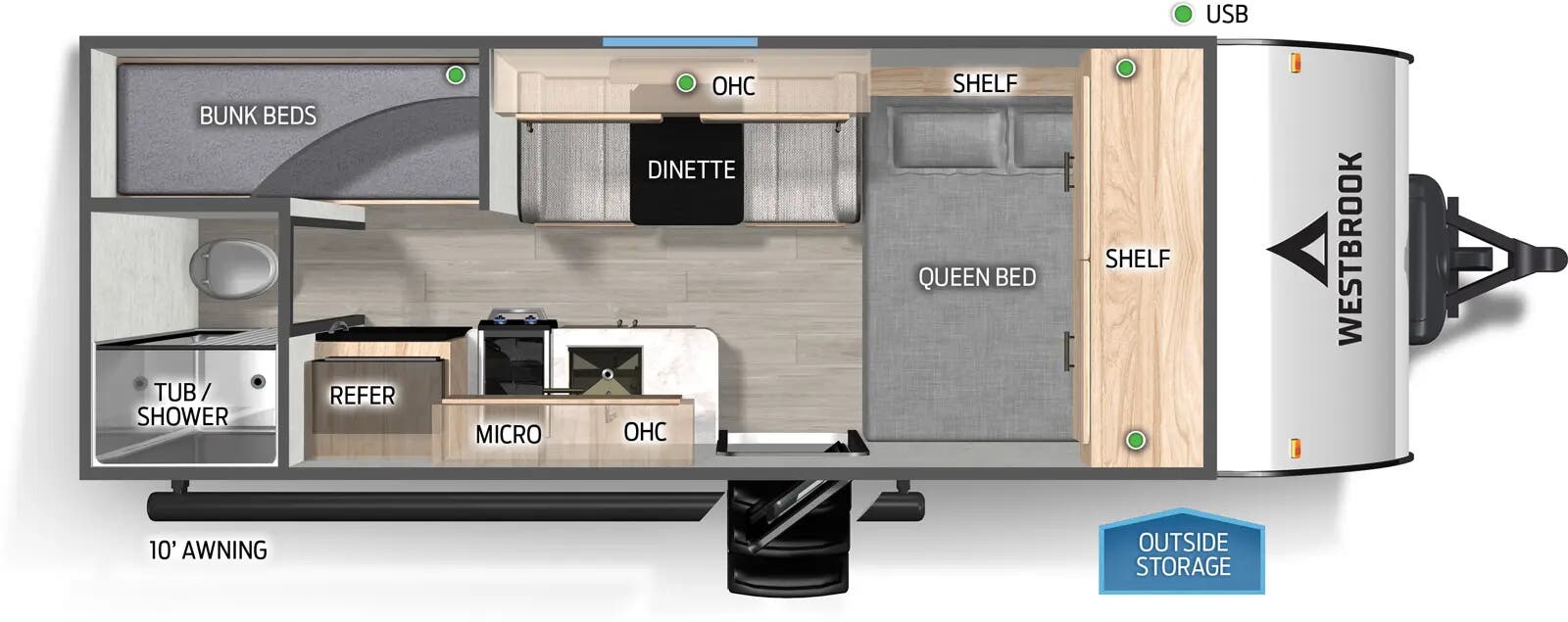 View 2026 Forest River Westbrook 16CC complete specs and manufacturer brochures
