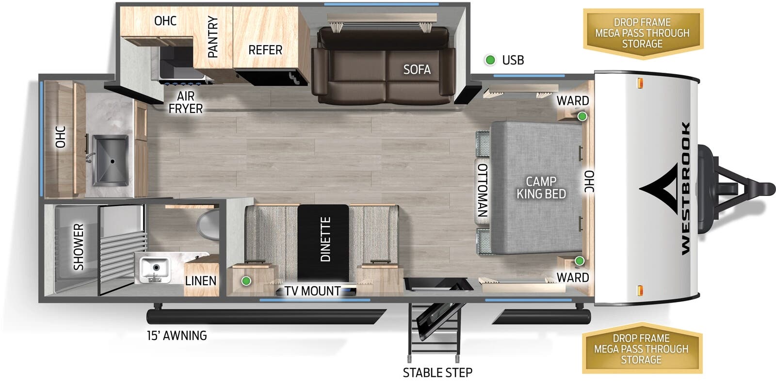 View 2026 Forest River Westbrook 21MLXC complete specs and manufacturer brochures