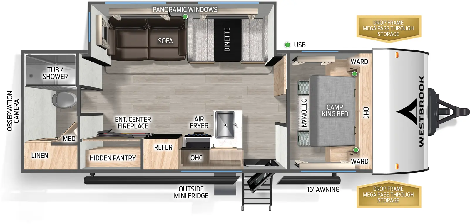 View 2026 Forest River Westbrook 26RBXC complete specs and manufacturer brochures