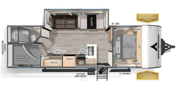 View 2026 Forest River Westbrook 27CC complete specs and manufacturer brochures
