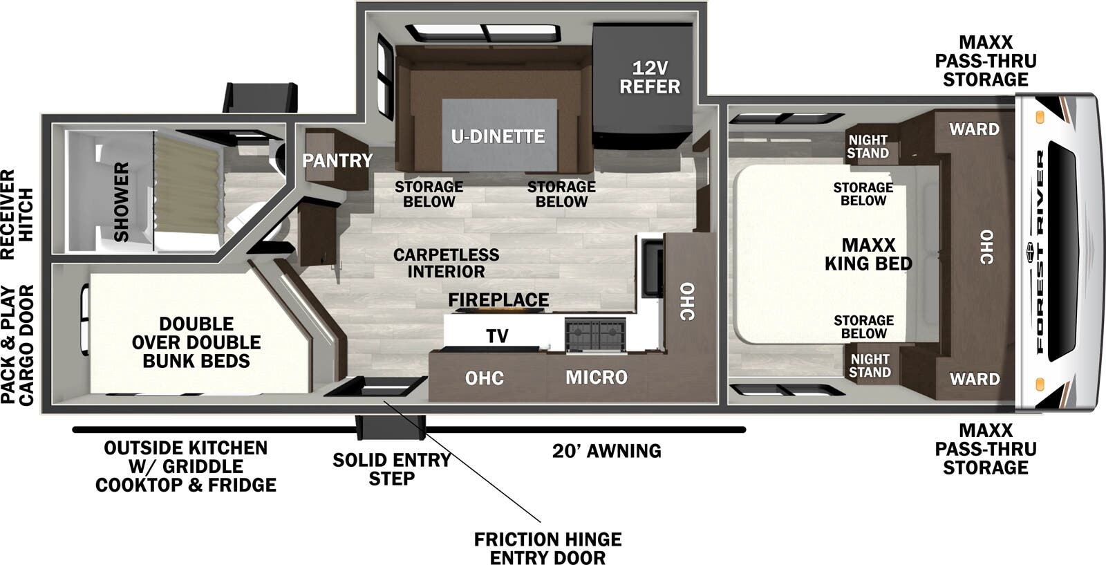View 2026 Forest River Wildcat Maxx 246DBX complete specs and manufacturer brochures