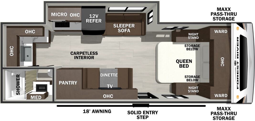 View 2026 Forest River Wildcat ONE 221CHEF complete specs and manufacturer brochures