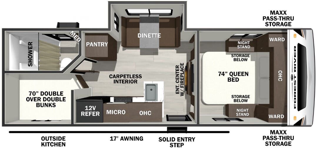 View 2026 Forest River Wildcat ONE 241DBEDS complete specs and manufacturer brochures