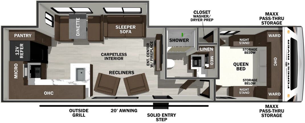 View 2026 Forest River Wildcat ONE 271CHEF complete specs and manufacturer brochures