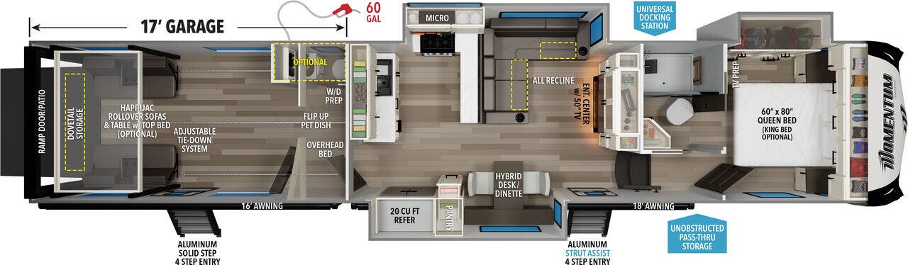 View 2026 Grand Design Momentum 392M complete specs and manufacturer brochures