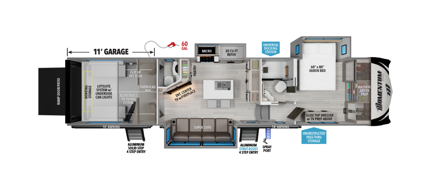 View 2026 Grand Design Momentum M-Class 351MS complete specs and manufacturer brochures