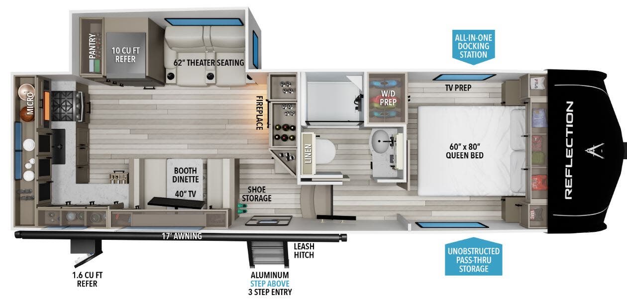 View 2026 Grand Design Reflection 150 Series 250ML complete specs and manufacturer brochures