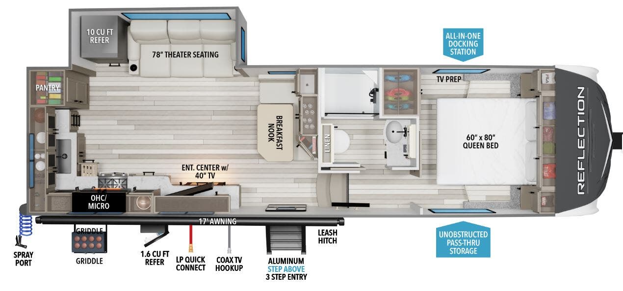 View 2026 Grand Design Reflection 150 Series 270BN complete specs and manufacturer brochures