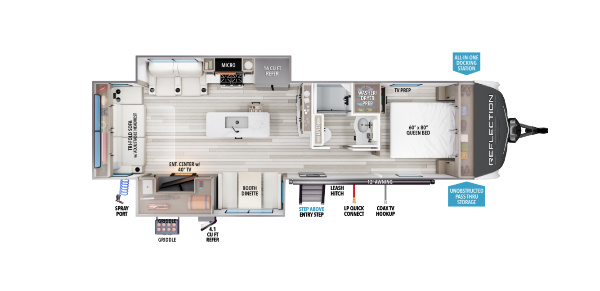 View 2026 Grand Design Reflection 317RSTS complete specs and manufacturer brochures