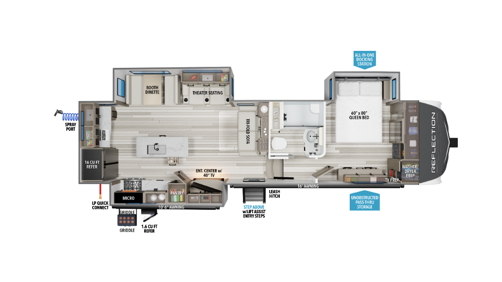 View 2026 Grand Design Reflection 320MKS complete specs and manufacturer brochures
