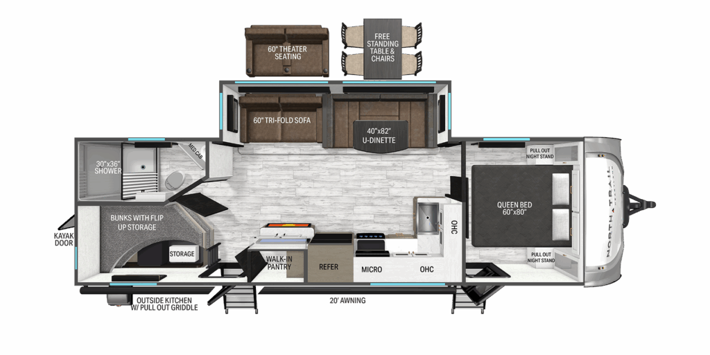 View 2026 Heartland North Trail 260DB complete specs and manufacturer brochures