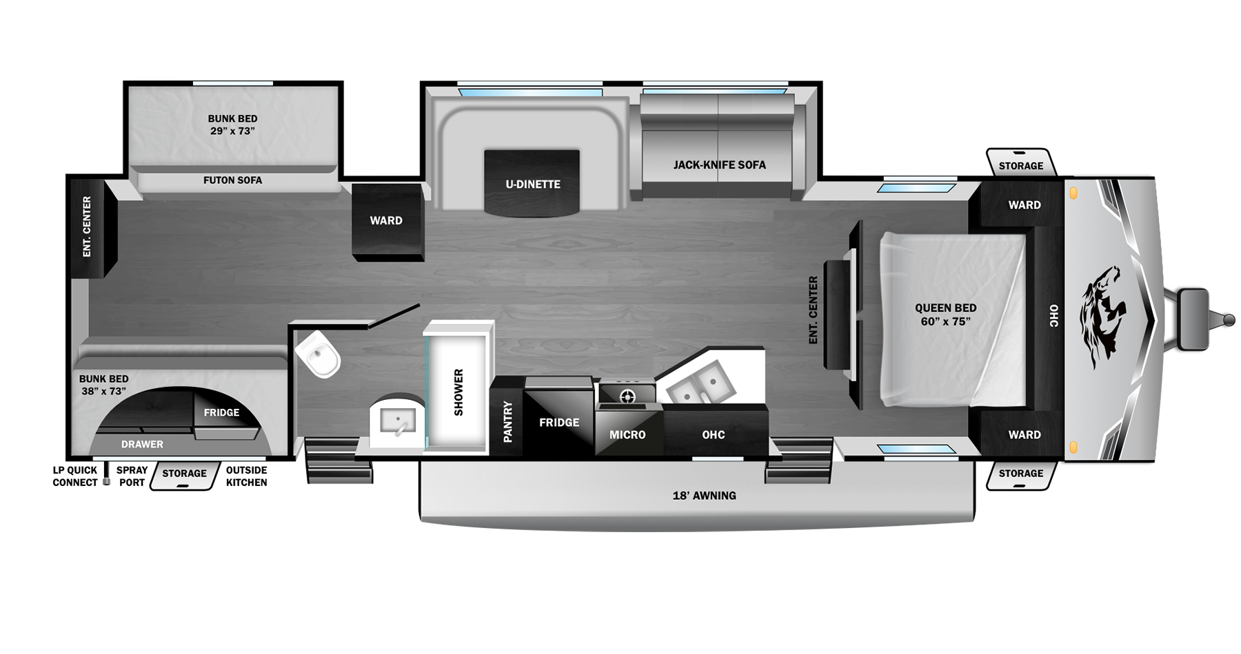 View 2026 Highland Ridge Colt 32DSB complete specs and manufacturer brochures