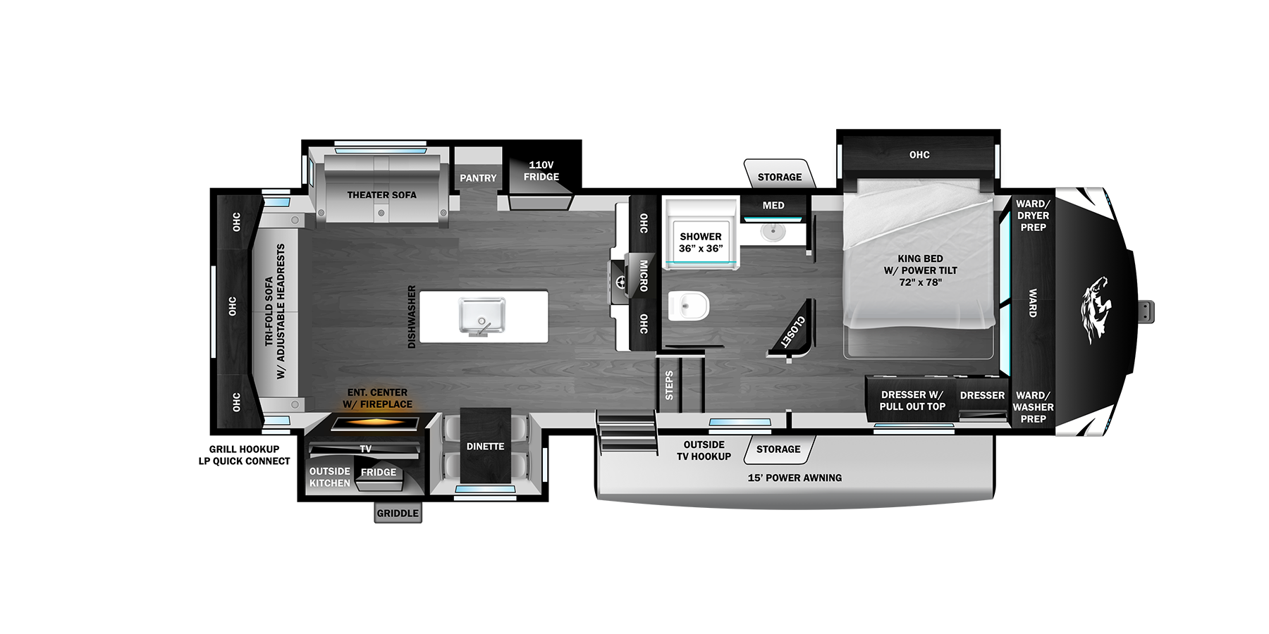 View 2026 Highland Ridge Open Range 3X 287RLS complete specs and manufacturer brochures