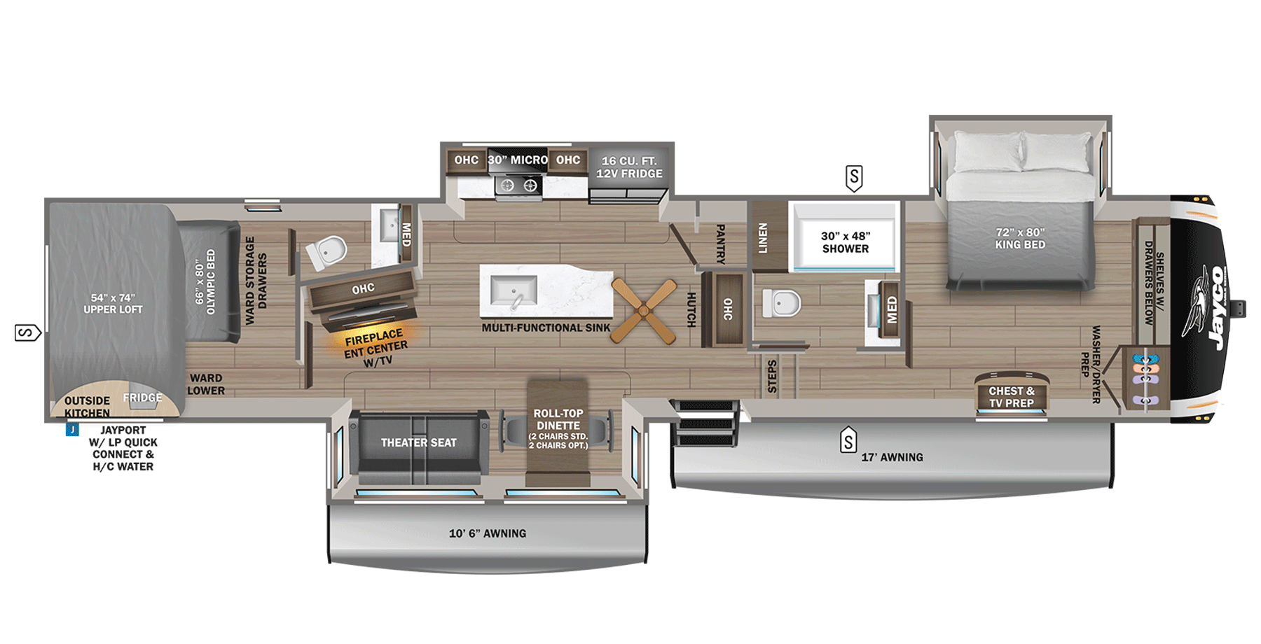 View 2026 Jayco Eagle 360DBOK complete specs and manufacturer brochures