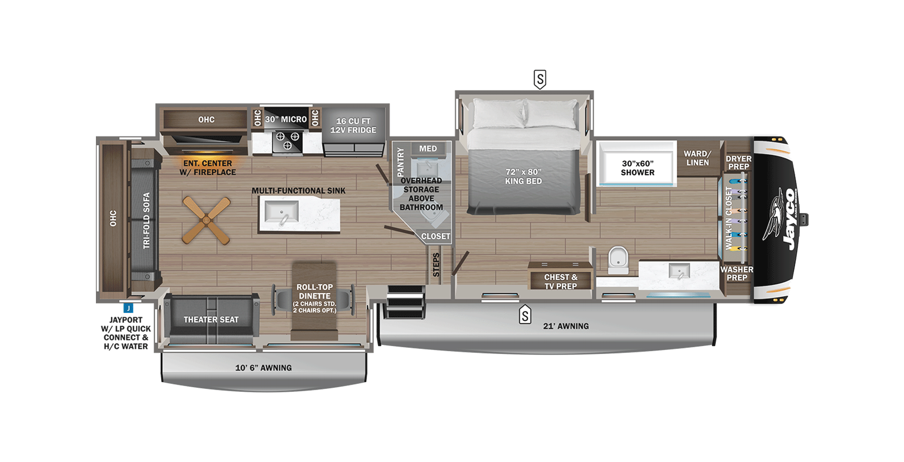 View 2026 Jayco Eagle 370FBTS complete specs and manufacturer brochures