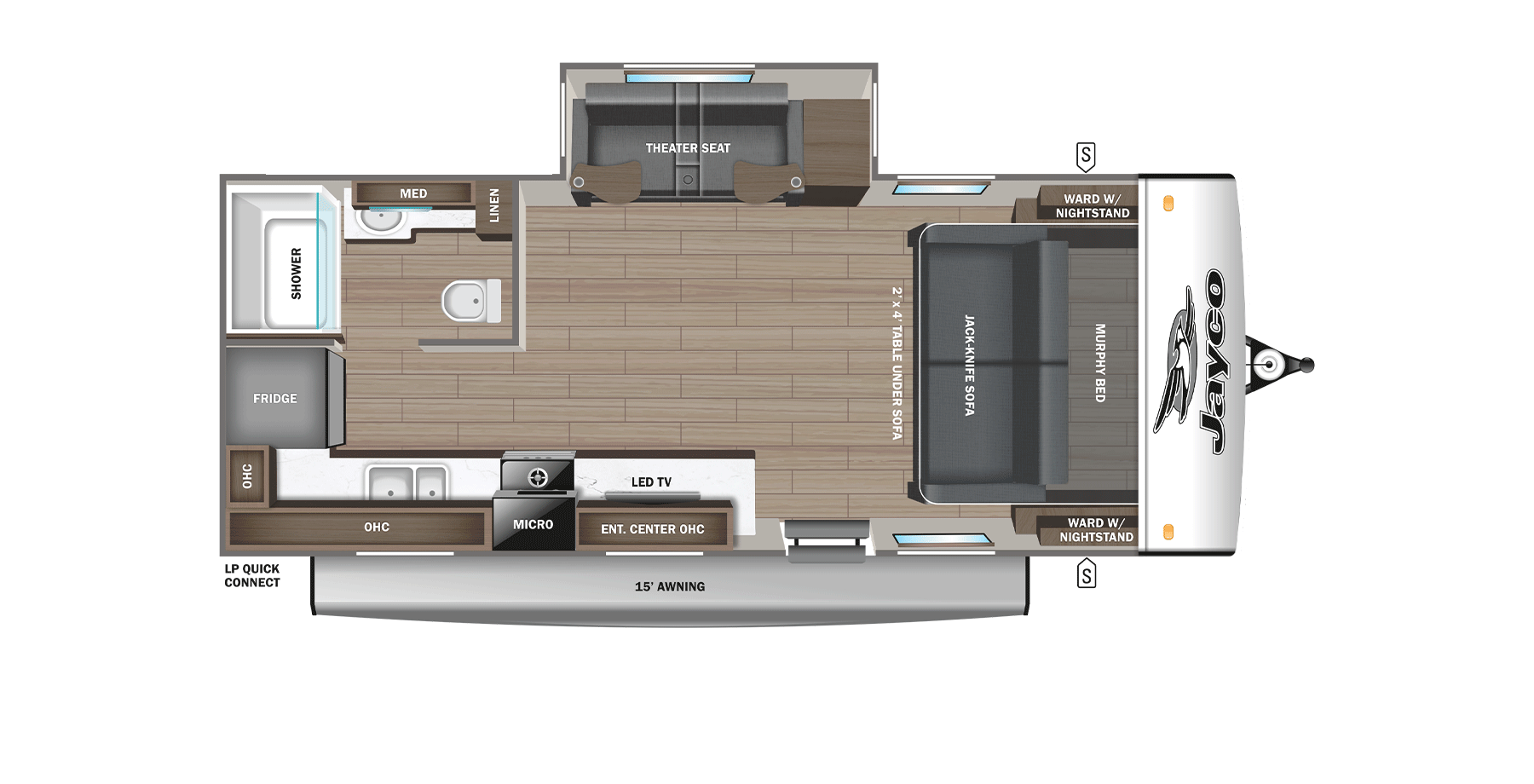 View 2026 Jayco Jay Feather 19MRK complete specs and manufacturer brochures