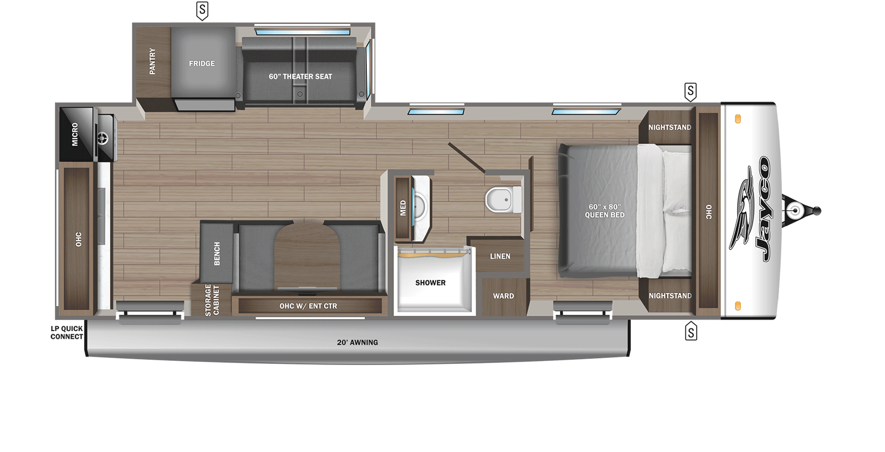 View 2026 Jayco Jay Feather 23RK complete specs and manufacturer brochures