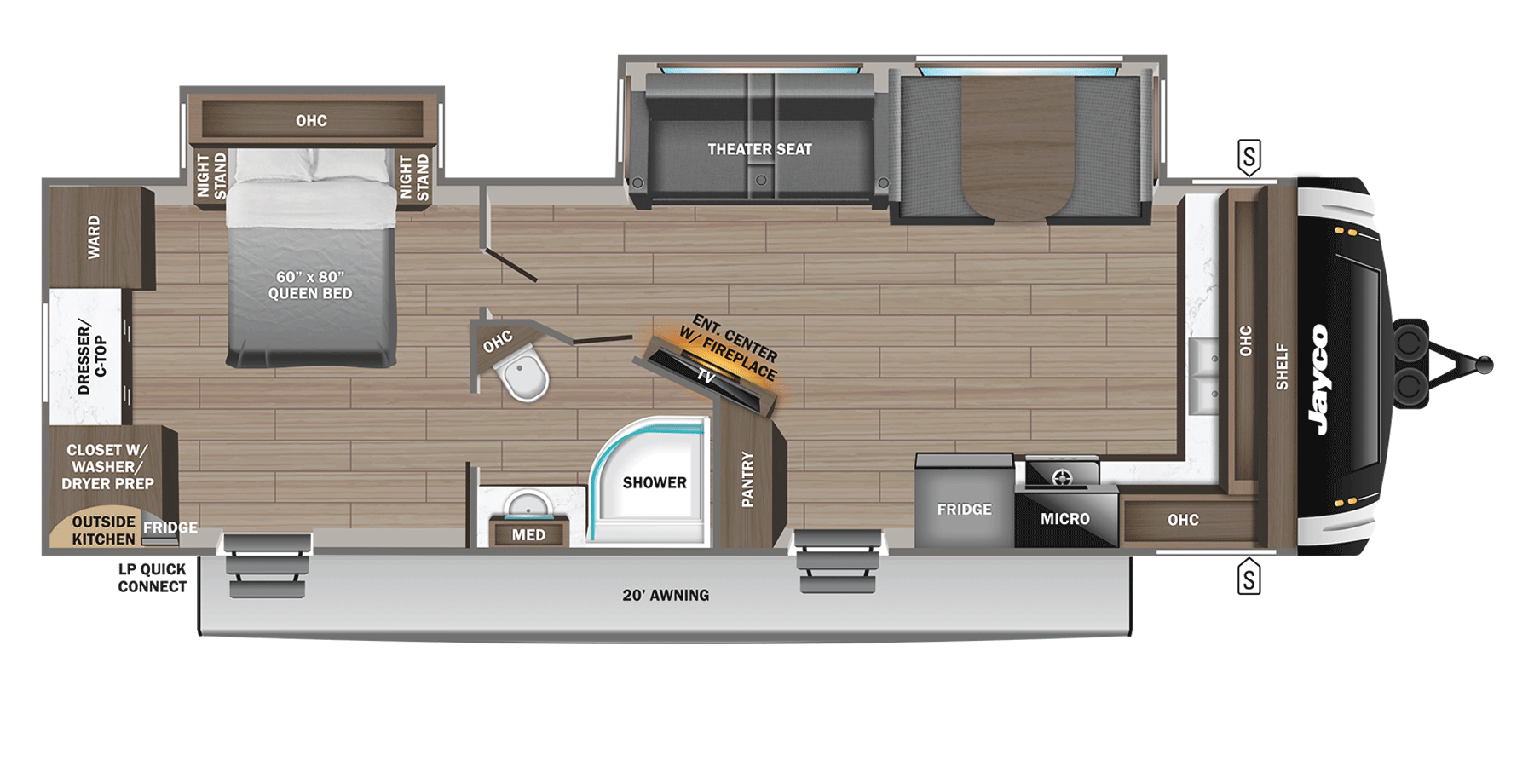 View 2026 Jayco Jay Feather 26FK complete specs and manufacturer brochures