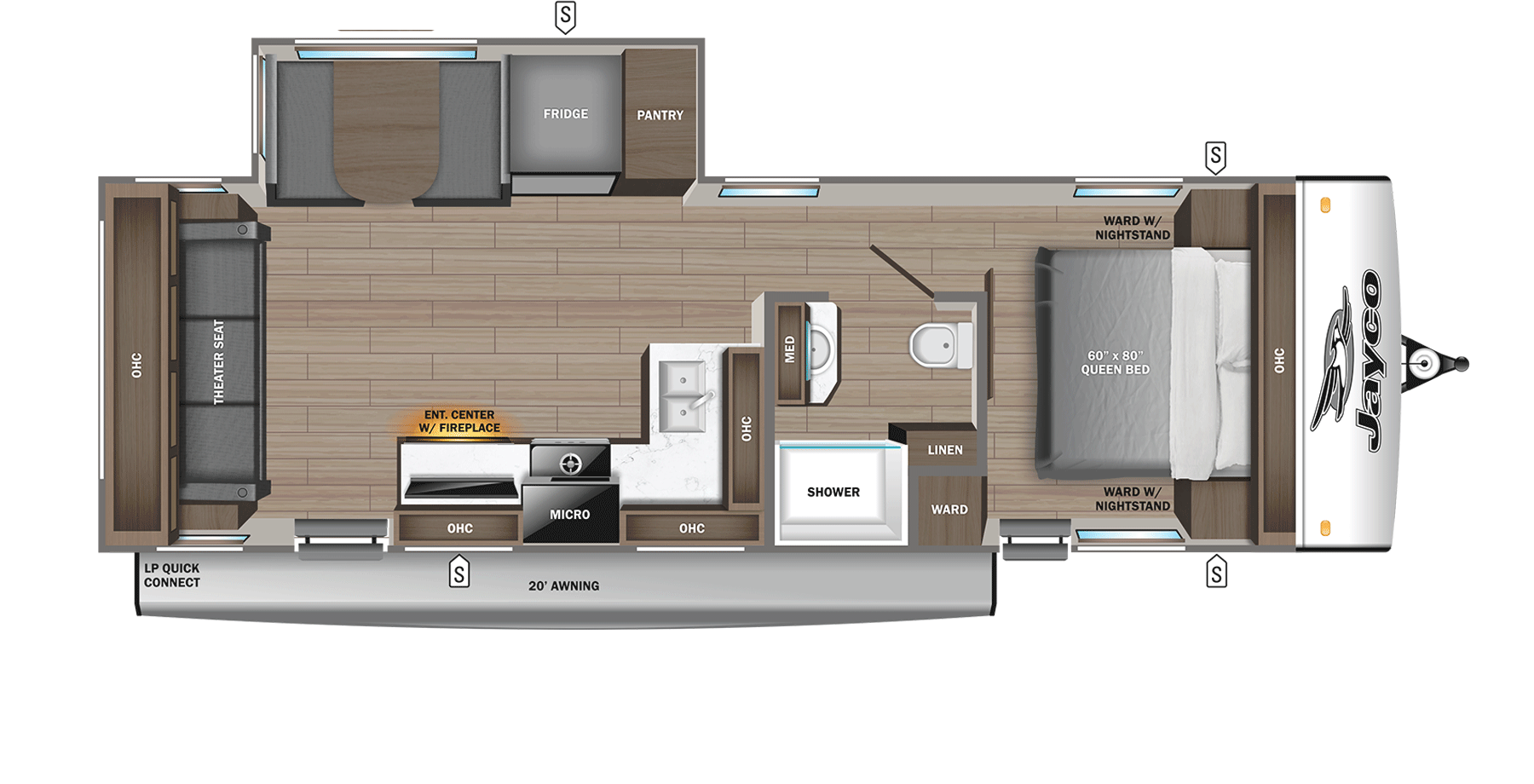 View 2026 Jayco Jay Feather 26RL complete specs and manufacturer brochures