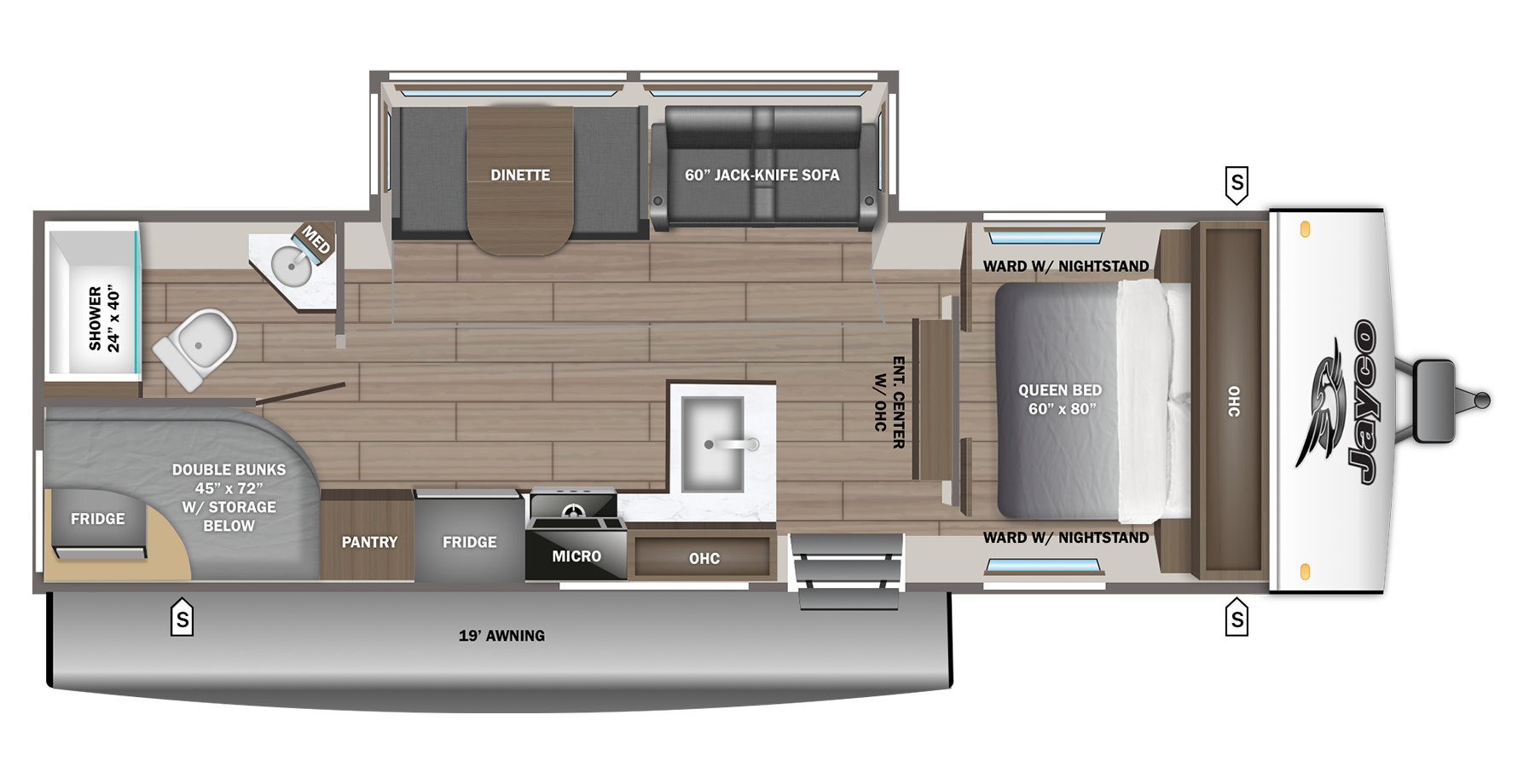 View 2026 Jayco Jay Feather SL 26BHSL complete specs and manufacturer brochures
