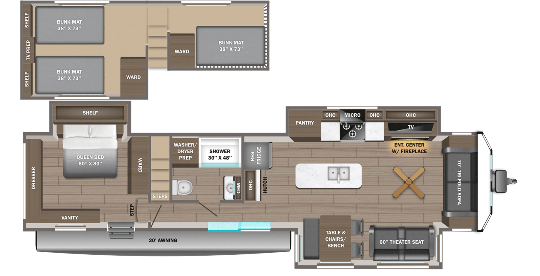 View 2026 Jayco Jay Flight Bungalow 404LOFT DS complete specs and manufacturer brochures