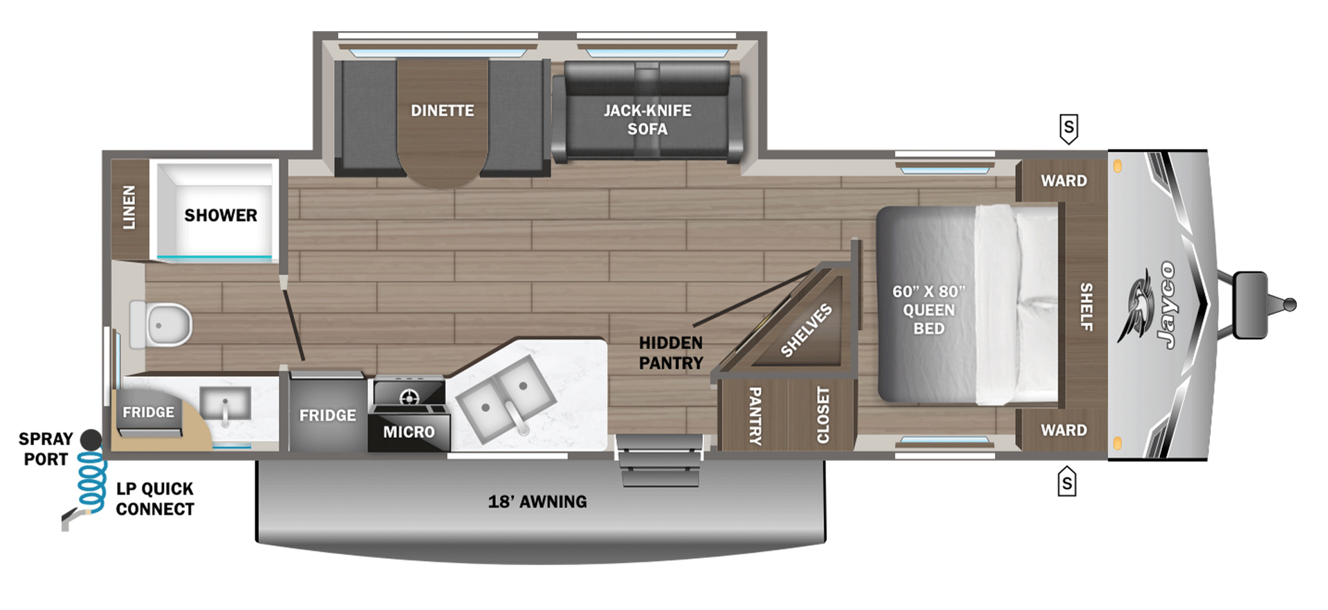 View 2026 Jayco Jay Flight SLX 265MWSW complete specs and manufacturer brochures
