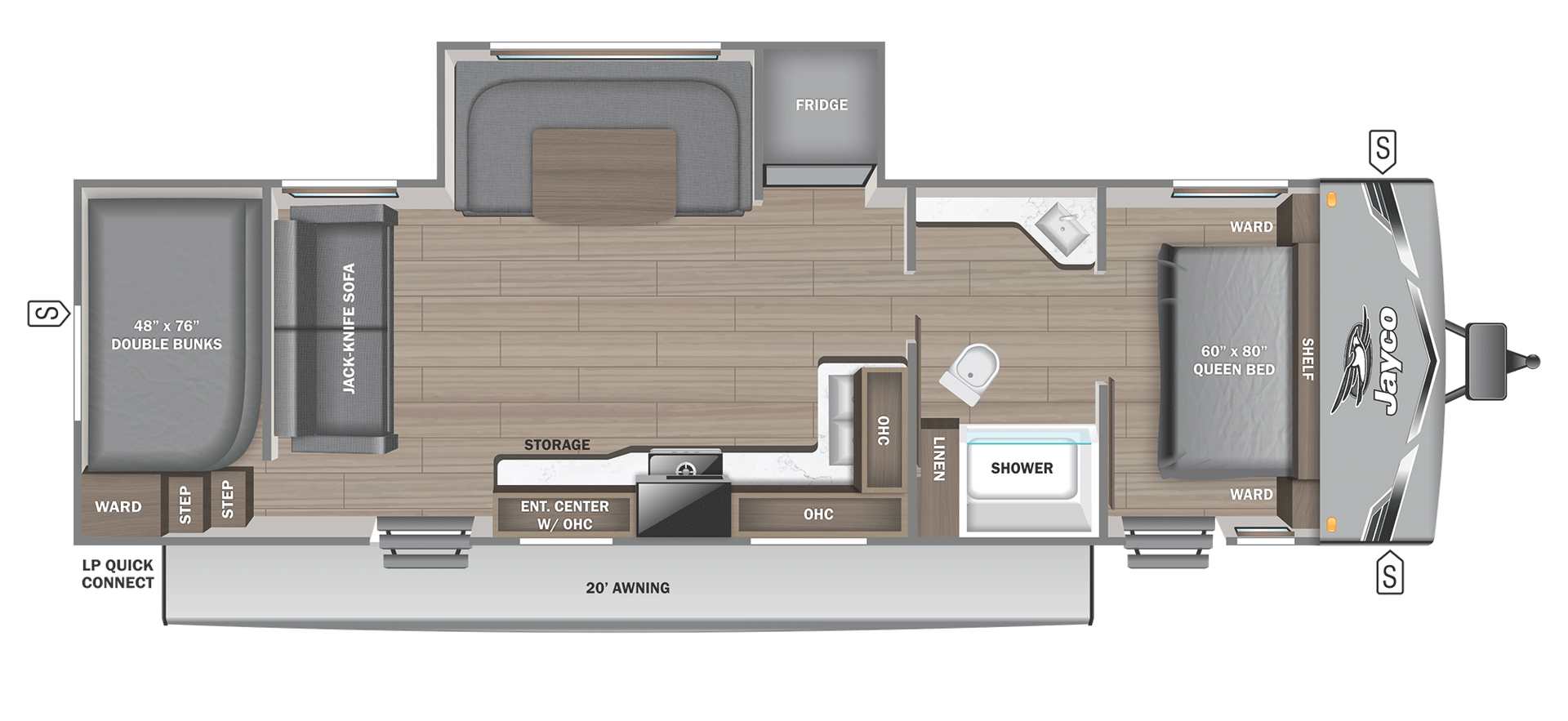View 2026 Jayco Jay Flight SLX 287BHSW complete specs and manufacturer brochures