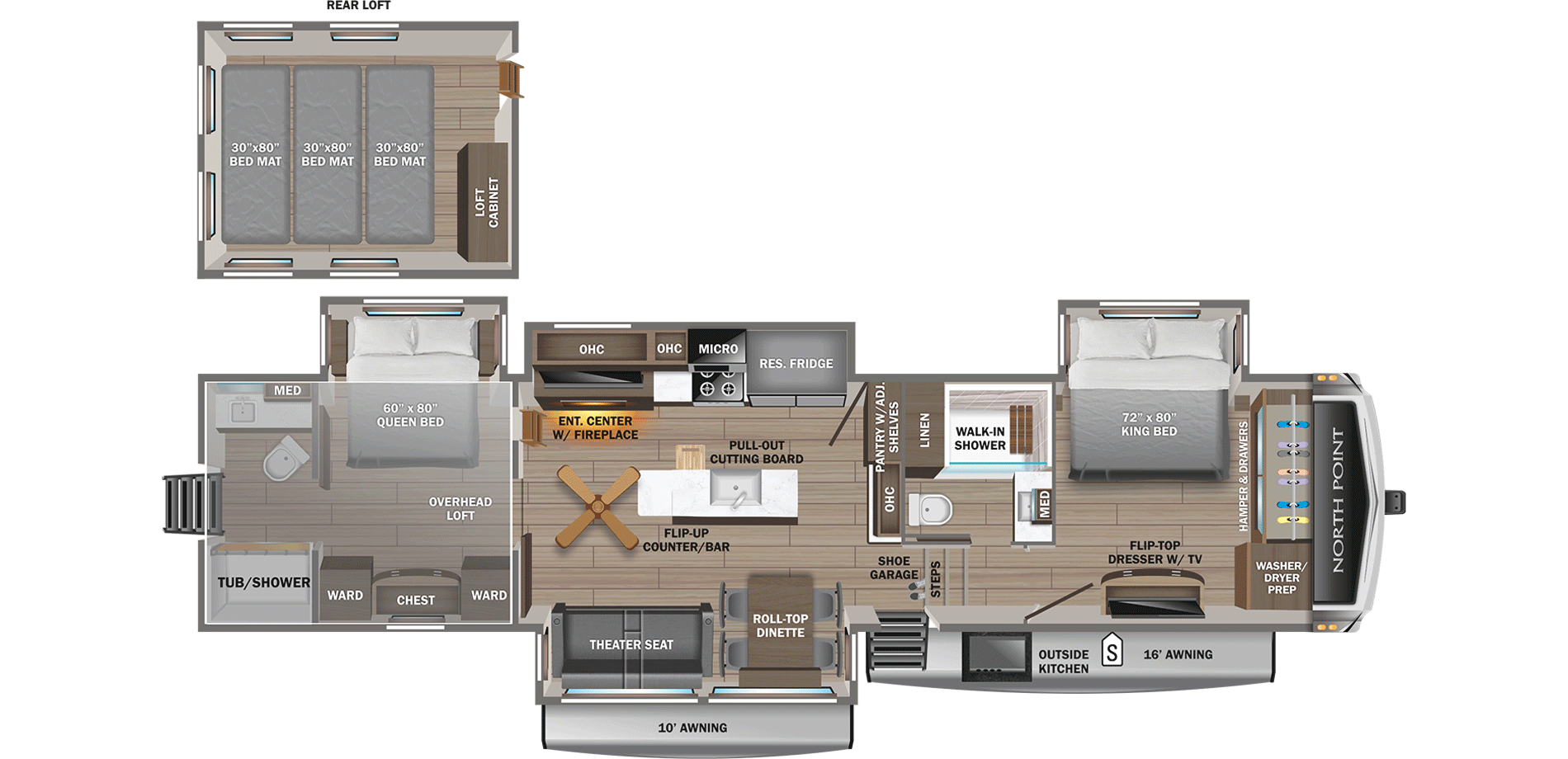 View 2026 Jayco North Point 390CKDS complete specs and manufacturer brochures