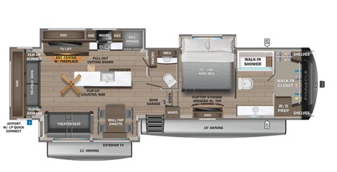 View 2026 Jayco Pinnacle 36FBTS complete specs and manufacturer brochures