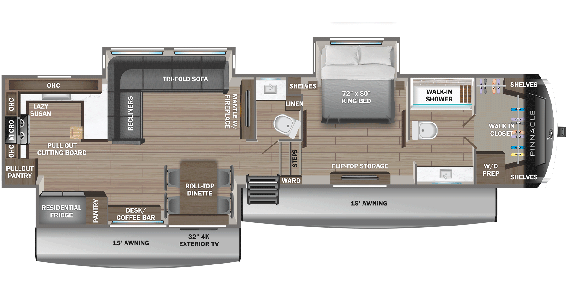 View 2026 Jayco Pinnacle 38FBRK complete specs and manufacturer brochures